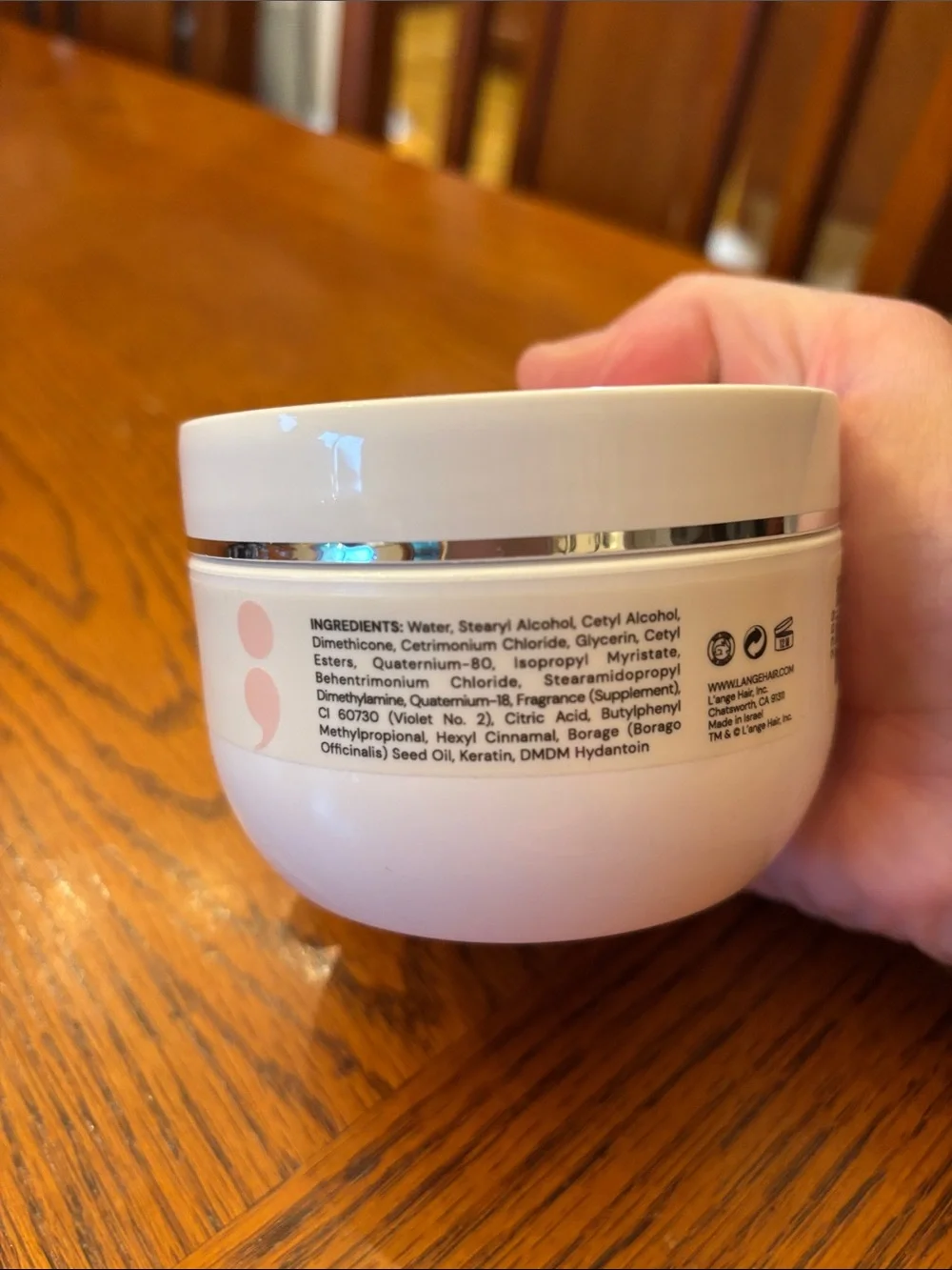 Lange Violet Purple Toning Masque - Pink & White Jar